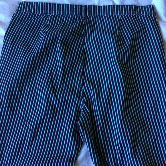Navy Pin-Stripped Straight Leg Pants NWOT - Picture 7 of 8